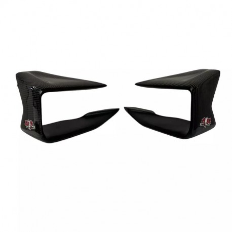 S2 Concept Black fiberglass front upper wings for the racing fairing R1 GP 2015-2025
