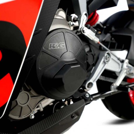 R&G FIM PRO Aluminum Left Engine Cover Protector for Aprilia RS 660 / Tuono 660 2021-2024 
