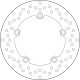 BREMBO ORO Series 245 mm Fixed Rear Brake Disc for MT-07 | MT-09 | R7 | Ténéré 700 | Tracer 7 | Tracer 9 | XSR 900