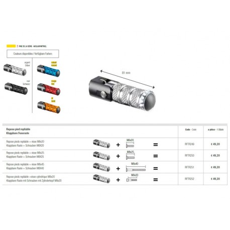 LighTech Klappbare Fußraste