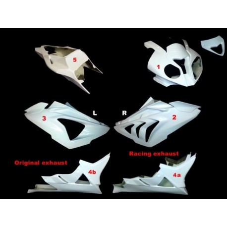 Motoforza Komplettsatz 5-teilig Strasse aus GFK BMW S 1000 RR 2012-2014