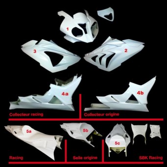 Motoforza SRT Fairings Complete Endurance Fiberglass Fairing Kit for S1000RR 2012–2014