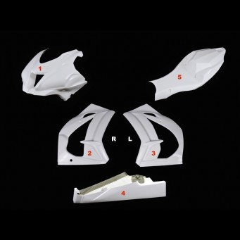 SRT Fairings Complete Racing Kit, 5-Piece, for Kawasaki ZX-10R Ninja 2016-2020