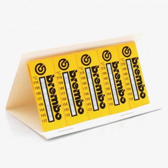 Brembo thermal sticker for brake calipers.