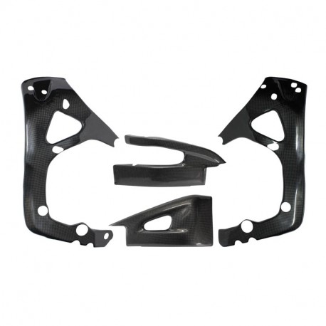 Carbon frame and swingarm protectors pair for Honda CBR600RR 2007-2016 und 2024-2026