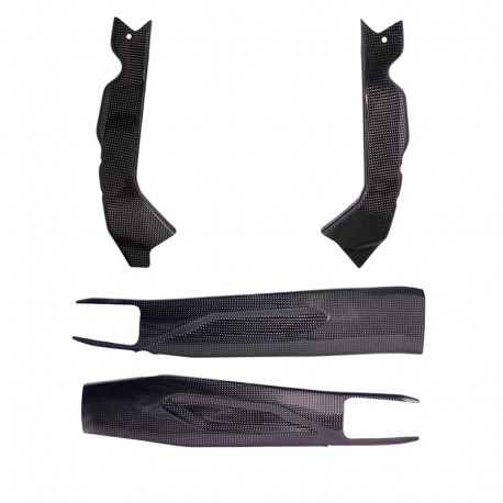 Pair of carbon frame and swingarm protectors for Suzuki GSX-8R/S 2023-2026