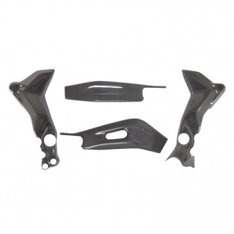 Carbon Fiber Frame and Swingarm Protectors for Yamaha R7 2022–2025 | MT-07 2021–2024