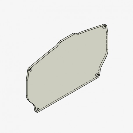 Vitre de remplacement pour Protection de tableau de bord Bonamici Racing Ducati Panigale V2 2020-2024 | Streetfighter V2 2022-20
