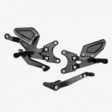Bonamici Racing Rearset Kit + Akrapovic Exhaust Bracket for Yamaha R1 2015-2025