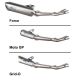 Spark Exhaust 3/4 Kit Ø60 mm Auspuffanlage Edelstahl/Titan Linkrohr mit Force/Grid-O/Moto-GP Schalldämpfer ohne ABE YZF-R1 2015-