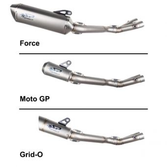 3/4 de ligne d'échappement Spark Ø60 mm avec intermédiaire inox ou titane et silencieux Force|Grid-O|Moto-GP YZF-R1 2015-