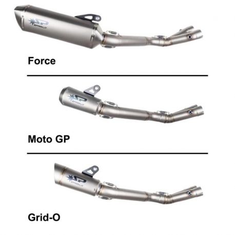 Spark Exhaust 3/4 Kit Ø60 mm Auspuffanlage Edelstahl/Titan Linkrohr mit Force/Grid-O/Moto-GP Schalldämpfer ohne ABE YZF-R1 2015-