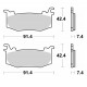 SBS DS-1 Racing Dual Sintered Bremsbeläge für HyPure Bremssattel RSV4 1100 2025-  | Panigale V4 2025- | KTM 990 RC R 2026-