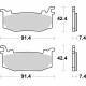 Plaquettes de frein avant Brembo qualité d'origine BMW, APRILIA, DUCATI, ...